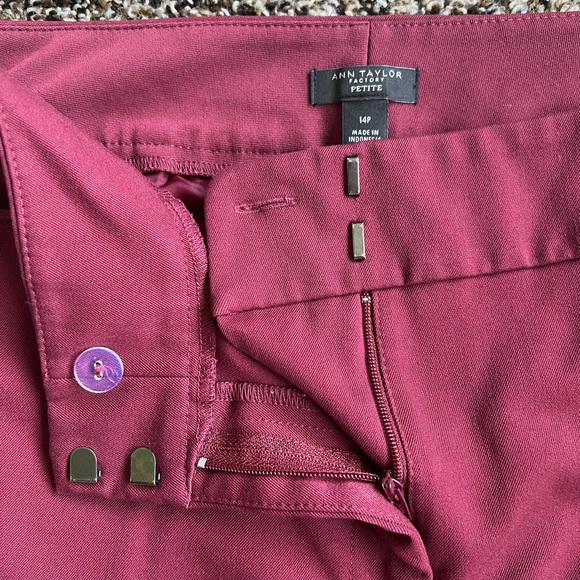 Ann Taylor Red Straight Leg Pants - Picture 4 of 7